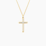 Pendentif Casey Croix Or Bicolore - Pendentifs Famille | Marc Orian