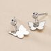 Boucles D'oreilles Pendantes Papilio Argent Blanc - Pendantes Femme | Marc Orian