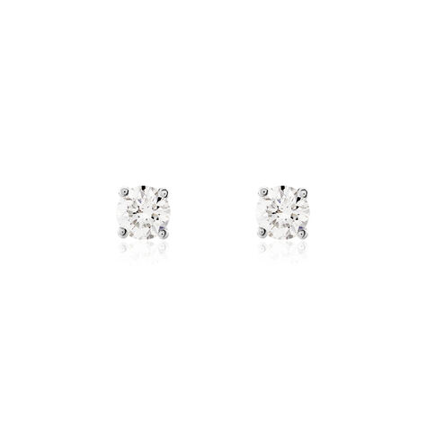 Boucles D'oreilles Puces Victoria Platine Blanc Diamant - Boucles d'oreilles pierres précieuses Famille | Marc Orian