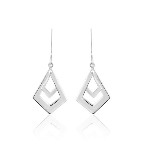 Boucles D'oreilles Pendantes Brittany Argent Blanc - Pendantes Femme | Marc Orian