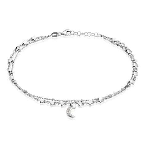 Chaîne De Cheville Argent Blanc Steffert Oxydes De Zirconium - Chaines de cheville Femme | Marc Orian