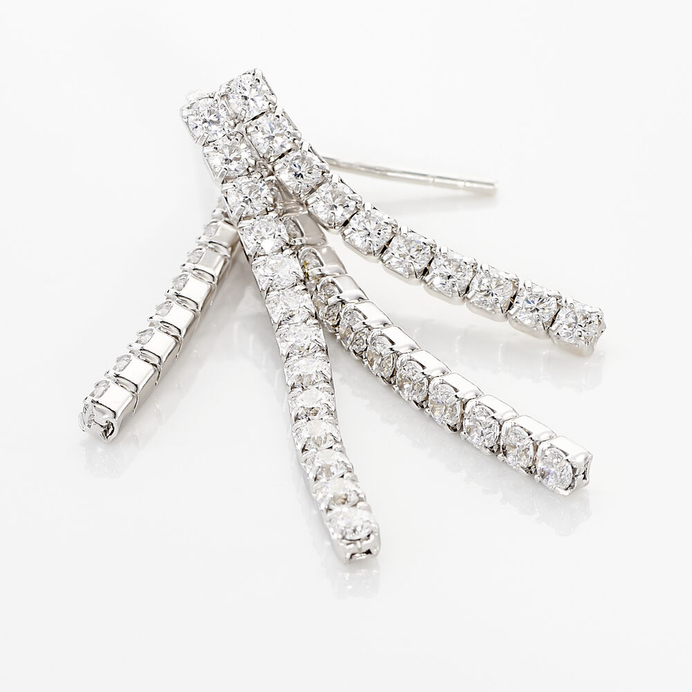 Boucles D'oreilles Pendantes Louann Argent Blanc Oxyde De Zirconium - Pendantes Femme | Marc Orian