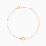 Bracelet Cadoc Or Jaune Nacre Oxyde De Zirconium - Bracelets cha&icirc;nes Femme | Marc Orian