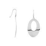 Boucles D'oreilles Pendantes Hilarius Acier Blanc - Pendantes Femme | Marc Orian