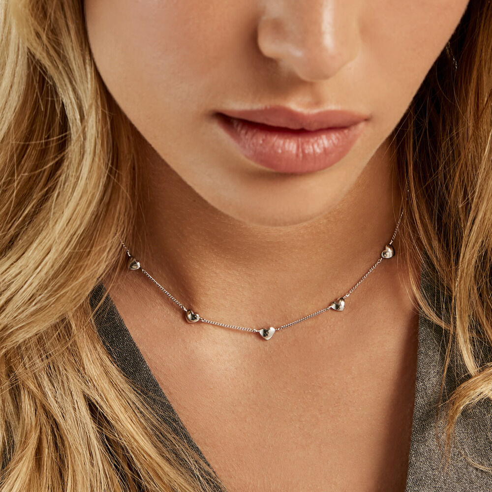 Collier Cœur D'amour Argent Blanc - Colliers Femme | Marc Orian