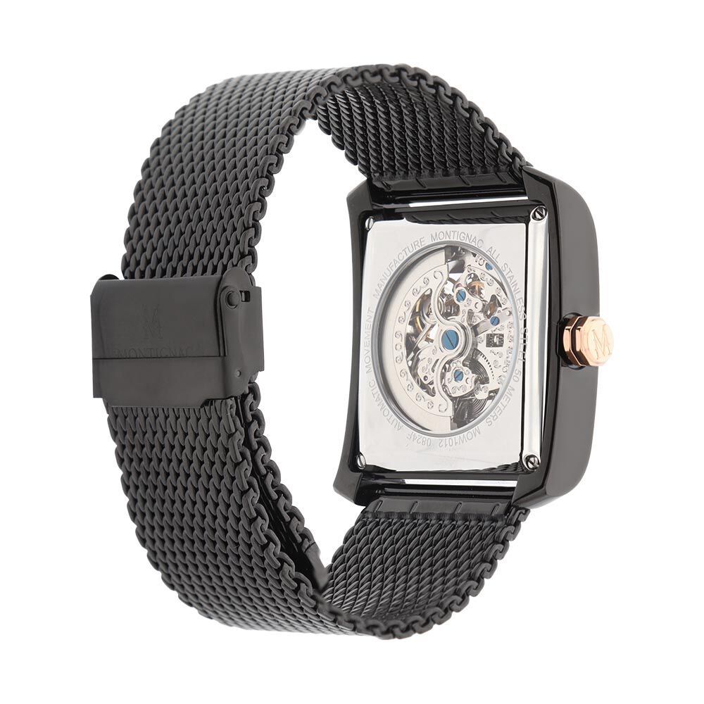 Montre Montignac Square Automatique Noir - Montres automatiques Homme | Marc Orian