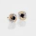 Boucles D'oreilles Puces Potentille Or Jaune Saphir - Boucles d'oreilles mariage Femme | Marc Orian