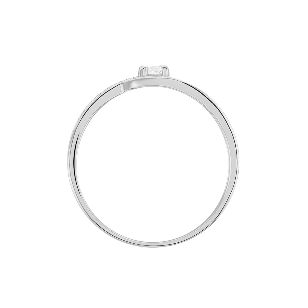 Bague Solitaire Vassilissa Or Blanc Diamant - Parures de mariage Femme | Marc Orian