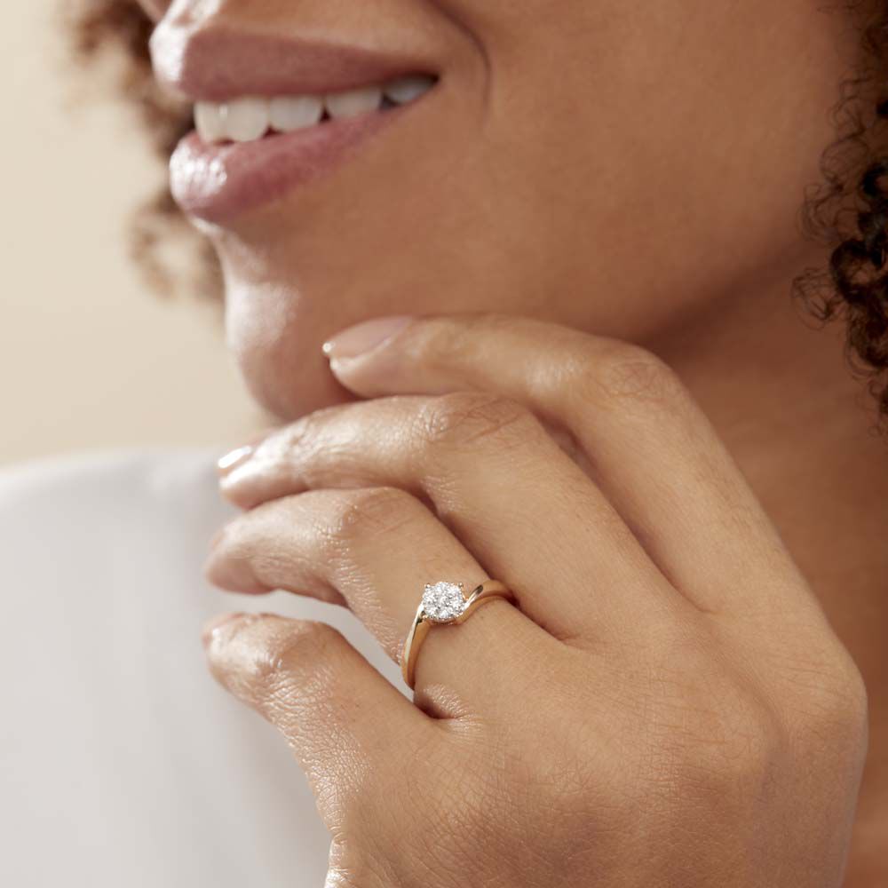 Bague Solitaire Lysia Or Jaune Diamant - Parures de mariage Femme | Marc Orian