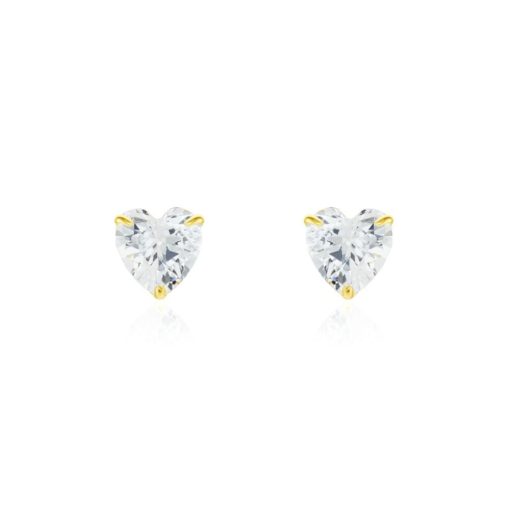 Boucles D'oreilles Puces Or Jaune Katherine Oxyde De Zirconium - Puces Femme | Marc Orian