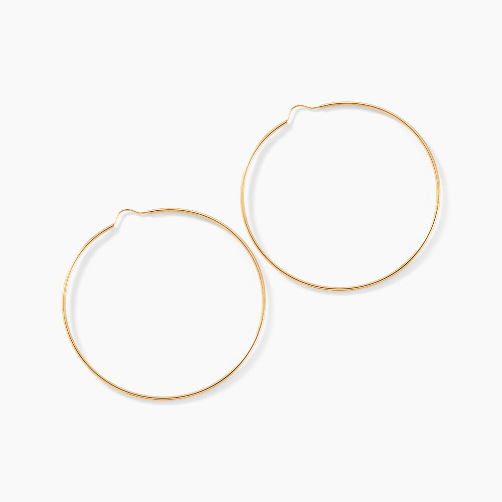 Damen Creolen Gold 375 (9 Karat) B 1,2 mm - Grosses créoles Femme | Marc Orian