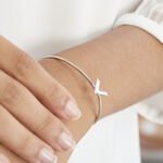 Jonc Argent Blanc  Veroniica - Bracelets joncs Femme | Marc Orian