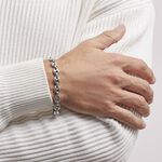 Bracelet Phebus Him Badice Acier Blanc - Bracelets cha&icirc;nes Homme | Marc Orian