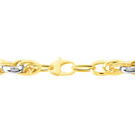 Bracelet Joice Maille Altern&eacute;e Et Godronne Or Bicolore - Bracelets mailles Femme | Marc Orian