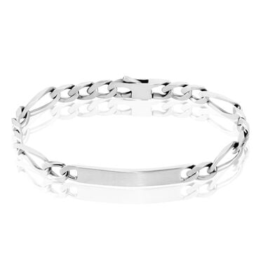 Bracelet Identit&eacute; Vivian Maille Alternee 1/3 Argent Vieilli