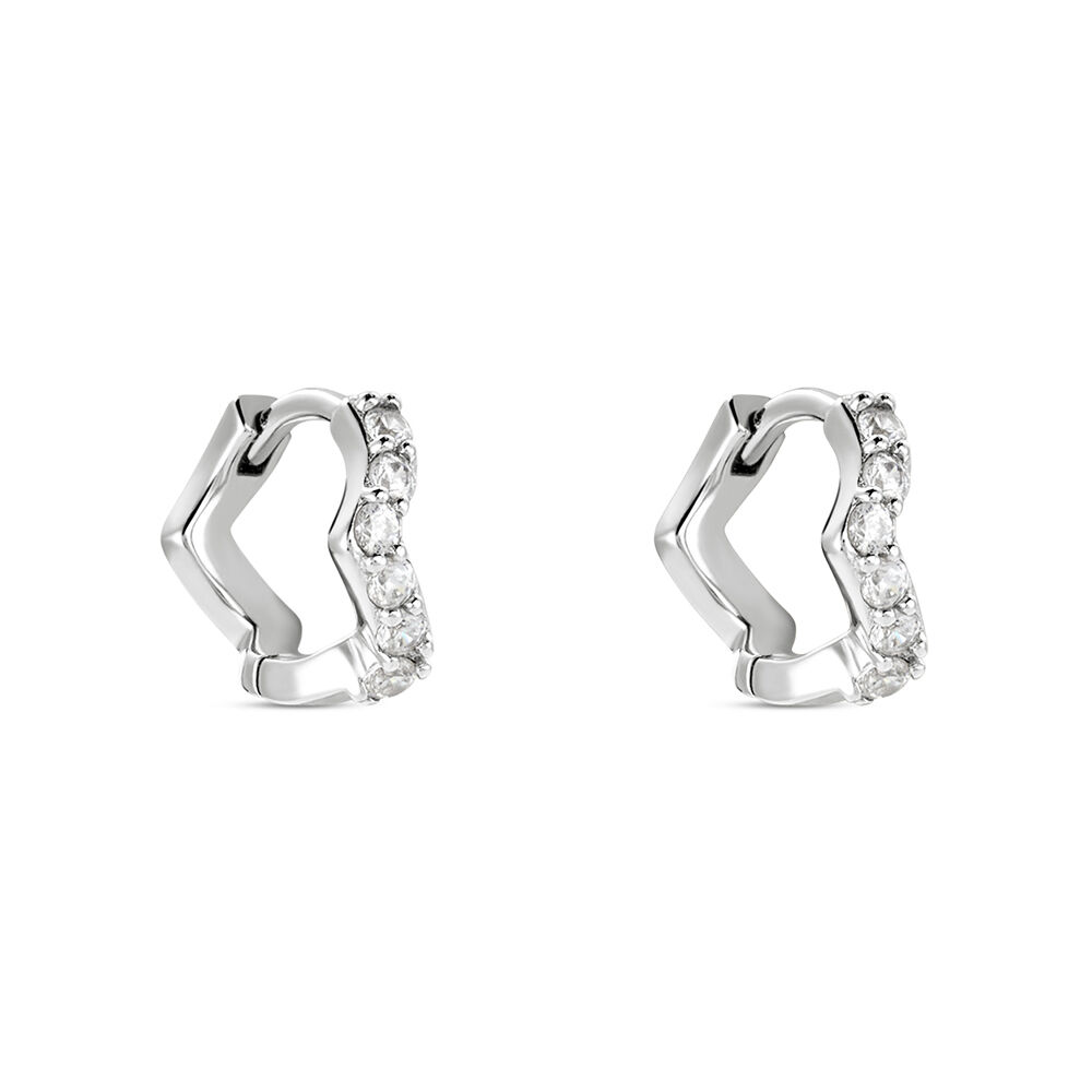 Créoles Kaylin Argent Blanc Oxyde De Zirconium - Créoles Femme | Marc Orian