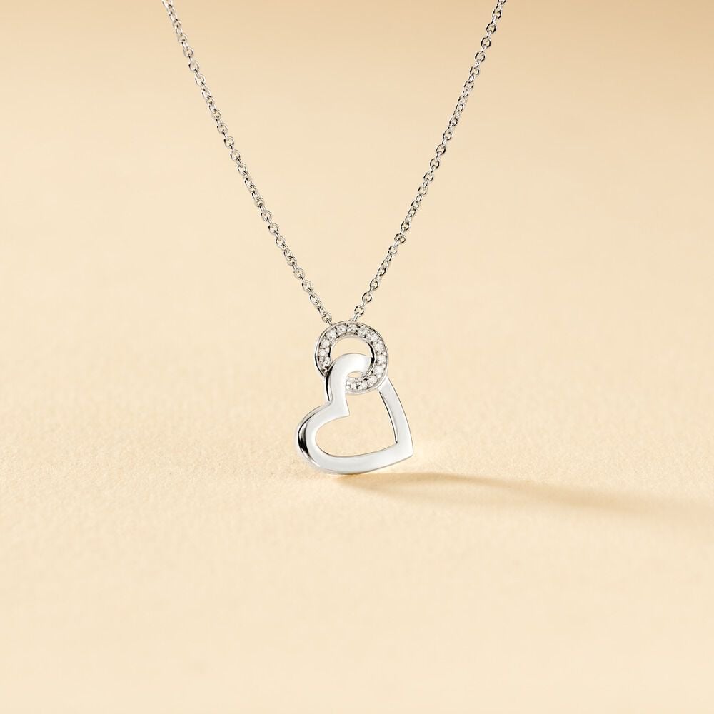 Collier Melesine Or Blanc Diamant - Colliers avec pierres Femme | Marc Orian