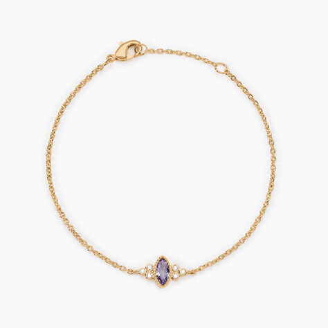 Bracelet Azel Plaque Or Jaune Oxyde De Zirconium - Bracelets fantaisie Femme | Marc Orian