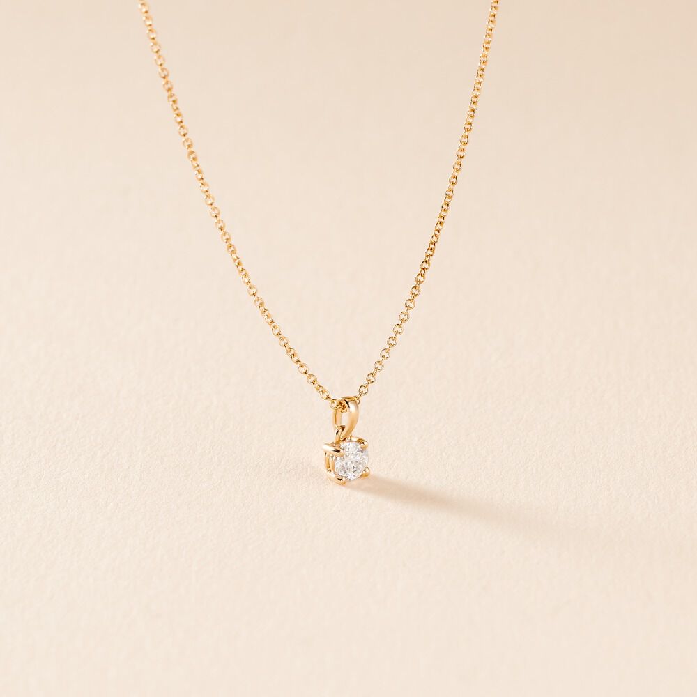 Collier Alexandra Or Jaune Diamant - Colliers solitaires Femme | Marc Orian