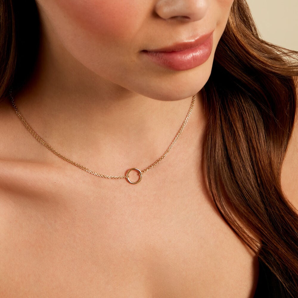 Collier Eva Cercle Ajoure Acier Jaune - Colliers fantaisie Femme | Marc Orian