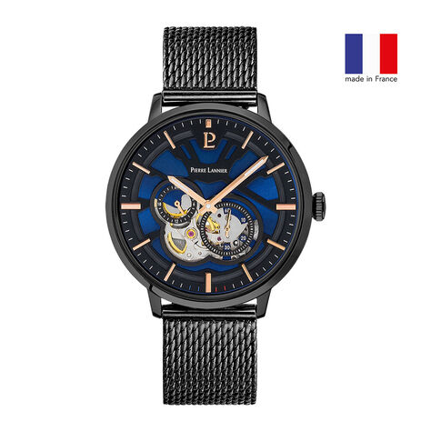 Montre Pierre Lannier Trio Noir - Montres automatique Homme | Marc Orian