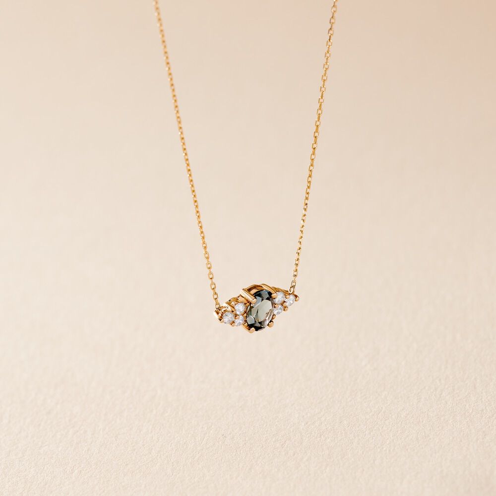 Collier Diapre Or Jaune Topaze Oxyde De Zirconium - Colliers avec pierres Femme | Marc Orian