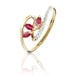 Bague Naceira Or Bicolore Rubis Et Diamant - Bagues vintage Femme | Marc Orian
