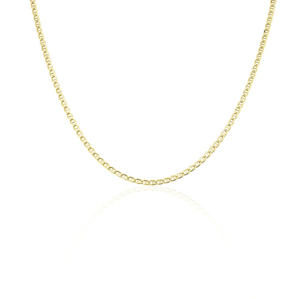 Collier Capucin Or Jaune Maille Marine Plate - Chaines Homme | Marc Orian