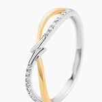 Bague Lohane Or Jaune et Argent Blanc Oxyde De Zirconium - Bagues avec pierre Femme | Marc Orian
