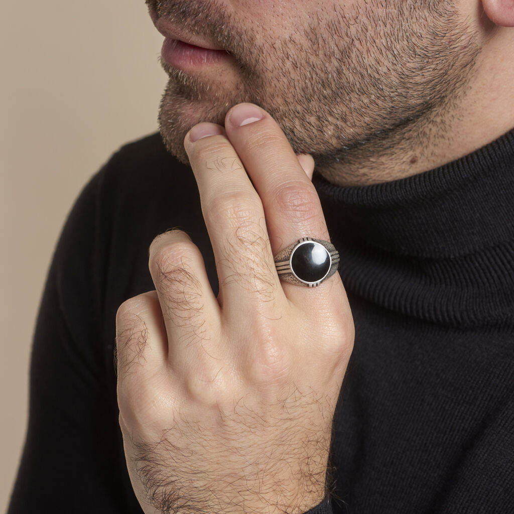 Bague Kaija Acier Blanc - Bague fantaisie Homme | Marc Orian