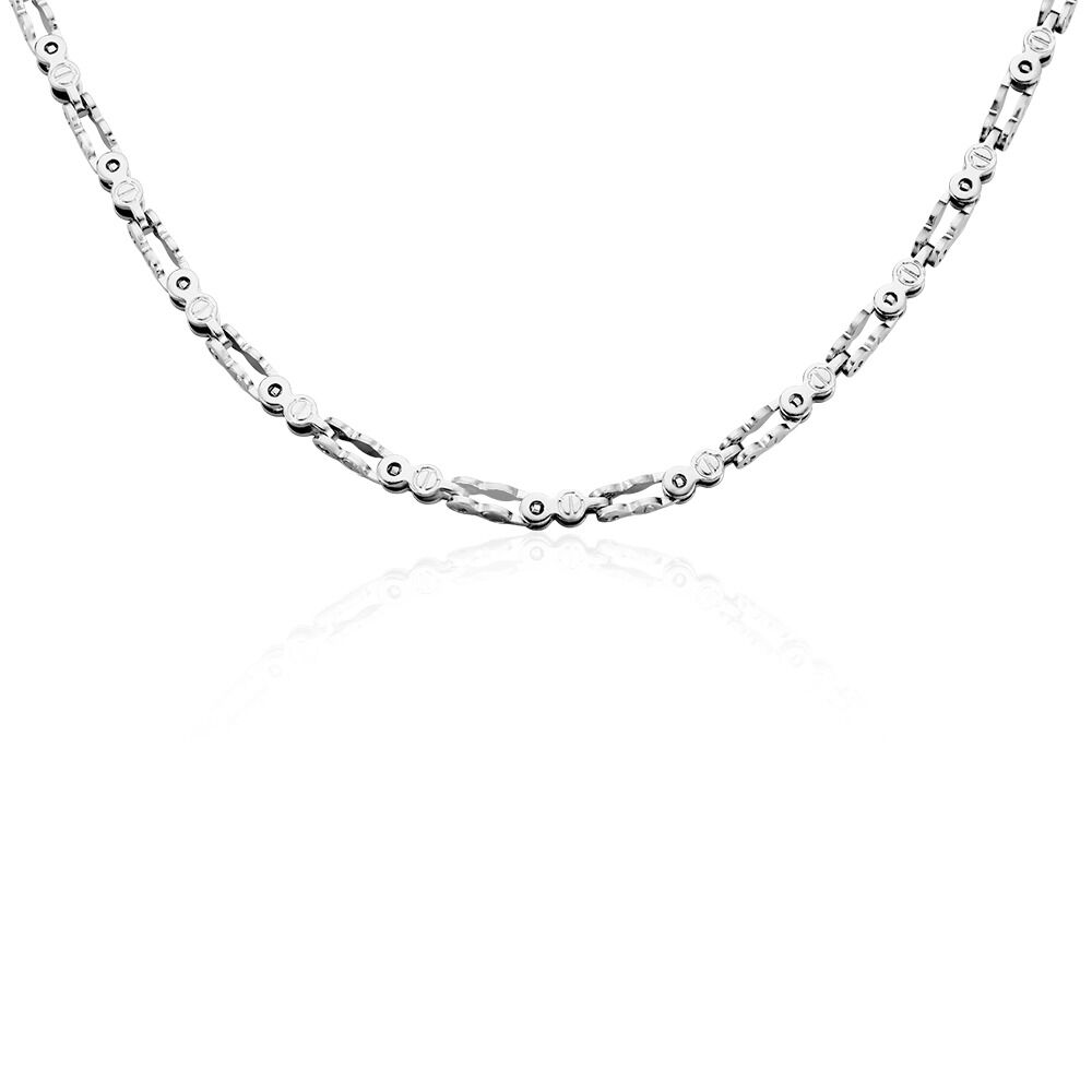 Collier Jourdan Hestia Acier Blanc - Colliers Homme | Marc Orian