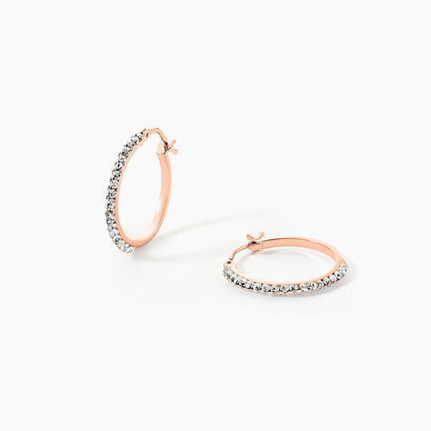 Cr&eacute;oles Sandrine Or Rose Strass - Cr&eacute;oles Femme | Marc Orian