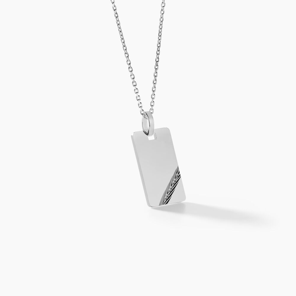 Pendentif Tao Argent Blanc - Bijoux personnalis&eacute;s Famille | Marc Orian