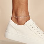 Cha&icirc;ne De Cheville Carolaine Argent Blanc Oxyde De Zirconium - Chaines de cheville Femme | Marc Orian