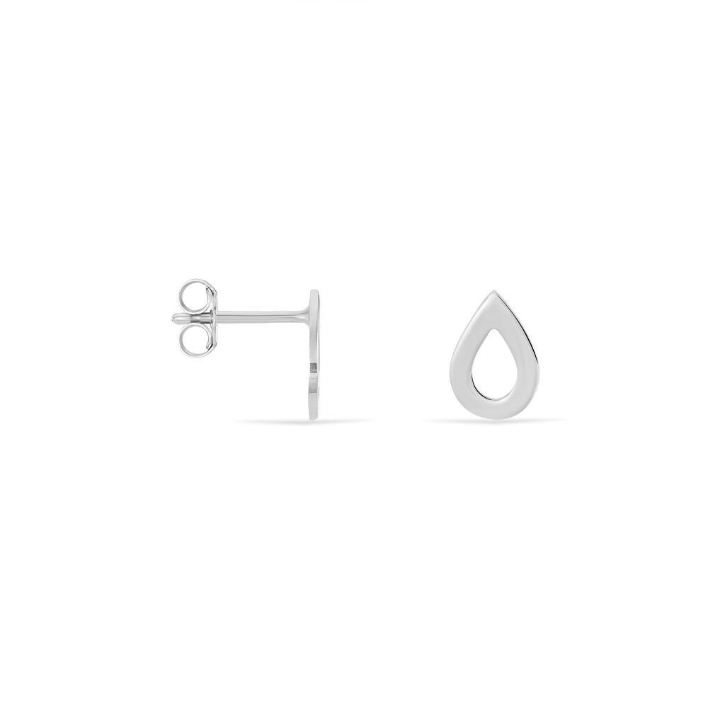 Boucles D'oreilles Puces Anh Argent Blanc - Puces Femme | Marc Orian