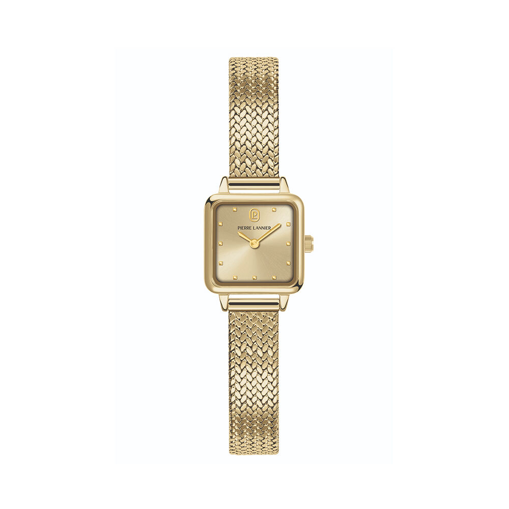 Montre Pierre Lannier Lannier Neora Champagne - Montres carr&eacute;es Femme | Marc Orian