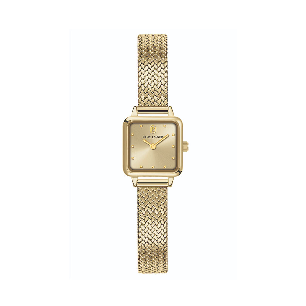 Montre Pierre Lannier Lannier Neora Champagne - Montres carr&eacute;es Femme | Marc Orian