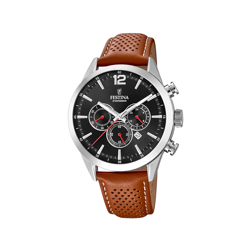 Montre Festina Timeless Chrono 44 Noir - Montres &eacute;tanches Homme | Marc Orian