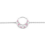 Bracelet Azalea Argent Blanc Email Rose - Bracelets fantaisie Femme | Marc Orian