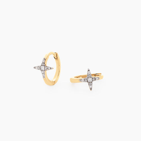 Créoles Starlight Or Jaune Diamant - Boucles d'oreilles pierres précieuses Femme | Marc Orian