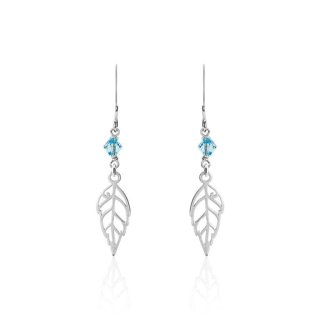 Boucles D'oreilles Pendantes Angelika Argent Blanc Pierre De Synthese - Pendantes Femme | Marc Orian
