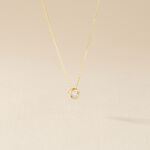 Collier Columbine Or Jaune Oxyde De Zirconium Blanc - Colliers avec pierres Femme | Marc Orian