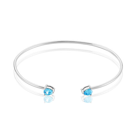 Bracelet Jonc Andriana Argent Blanc Oxyde De Zirconium - Bracelets joncs Femme | Marc Orian