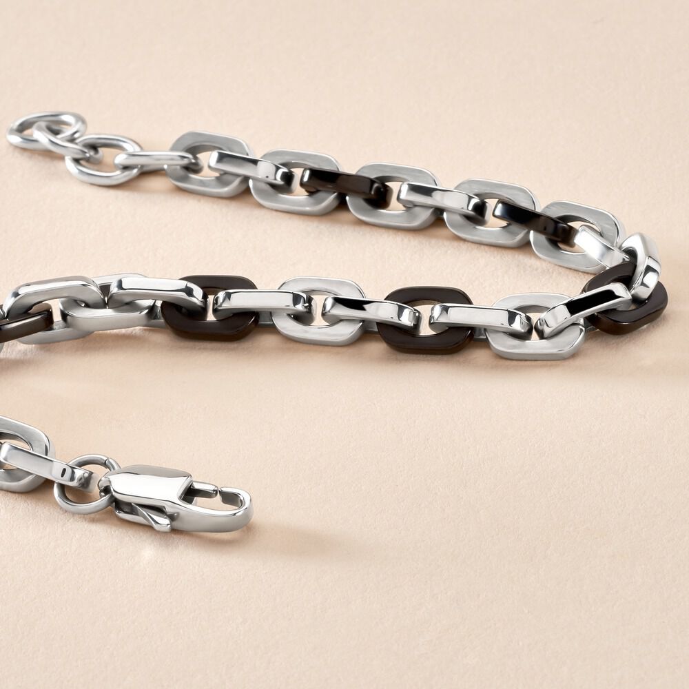 Bracelet Eirik Acier Bicolore - Bracelets cha&icirc;nes Homme | Marc Orian