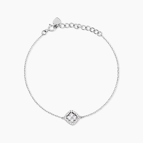 Bracelet Argent Blanc Justina Oxyde De Zirconium - Bracelets fantaisie Femme | Marc Orian