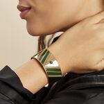 Bracelet Manchette Imagine Tamera Acier Jaune Malachite - Bracelets Pierre Femme | Marc Orian
