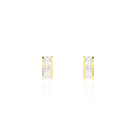 Boucles D'oreilles Puces Rachilda Or Jaune Oxyde De Zirconium - Puces Femme | Marc Orian