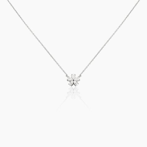 Collier Oskari Argent Blanc Oxyde De Zirconium - Colliers avec pierres Femme | Marc Orian