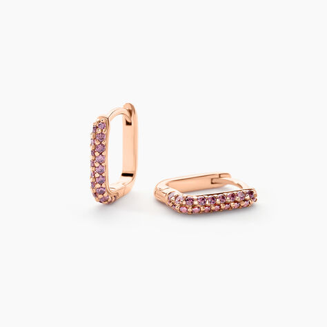Créoles Aselya Argent Rose Oxyde De Zirconium - Créoles Femme | Marc Orian