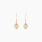 Boucles D'Oreilles Pendantes Gredel Argent Dor&eacute; A L'Or 750/1000 Oxyde De Zirconium - Pendantes Femme | Marc Orian
